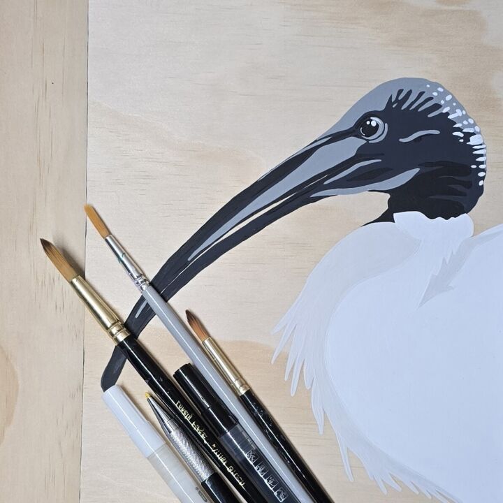 Ibis painting with Cobradah Studio | Thurs 8 October 2026 | 10:30 AM - 12:30 PM & 1:30 PM - 3:30 PM